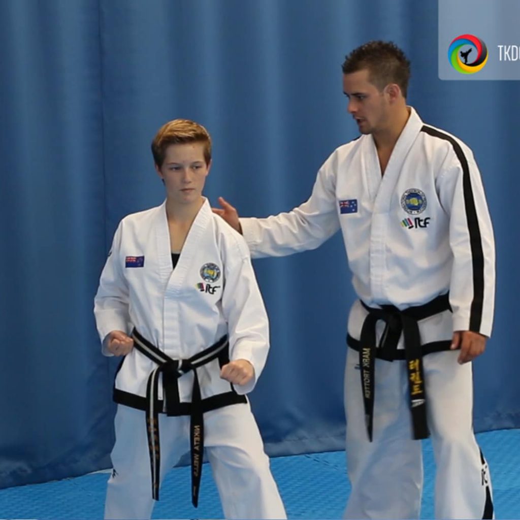 Master Mark Trotter teaching and demonstrating Chon-Ji Tul pattern movements step by step.
