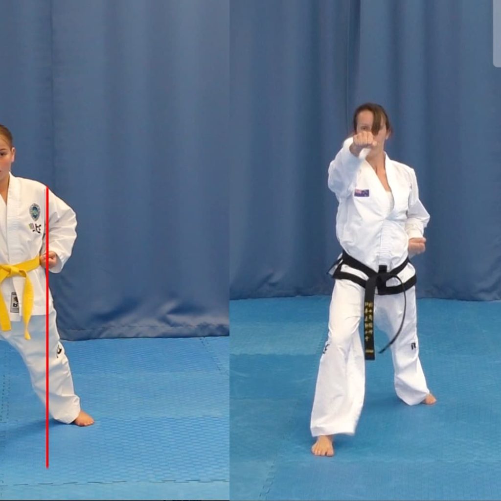 Dan-Gun Tul video showing side-by-side comparison between a beginner and a world champion