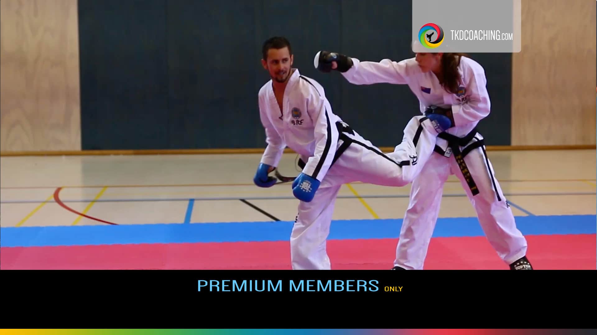 ITF Taekwon-Do sparring coaching session focusing on core sparring skills
