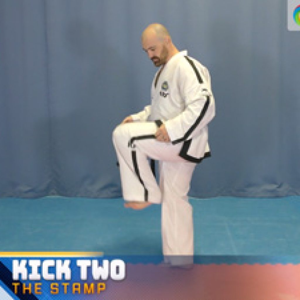 World Champion Brendan Doogan demonstrating a Taekwon-Do kick while explaining his five groups of kicks theory