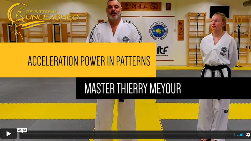 ITF Taekwon-Do pattern training focused on acceleration and power