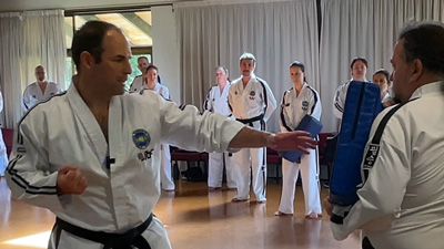 Master Gray Patterson teaching breaking with the hands safely through gradual conditioning