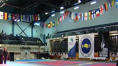 Opening ceremony of the 2011 ITF World Championships featuring New Zealand cultural elements and Taekwon-Do demonstrations