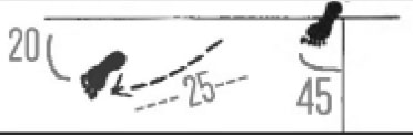 Yul-Gok stance diagram of movement 7 from TKDCoaching.com